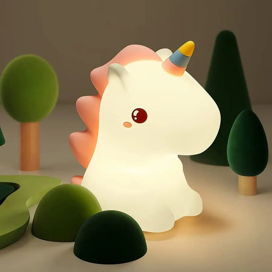 Veilleuse Licorne Adorable - Lampe LED Tactile Rechargeable pour Enfants et Décoration de Chambre - Lumeria - 